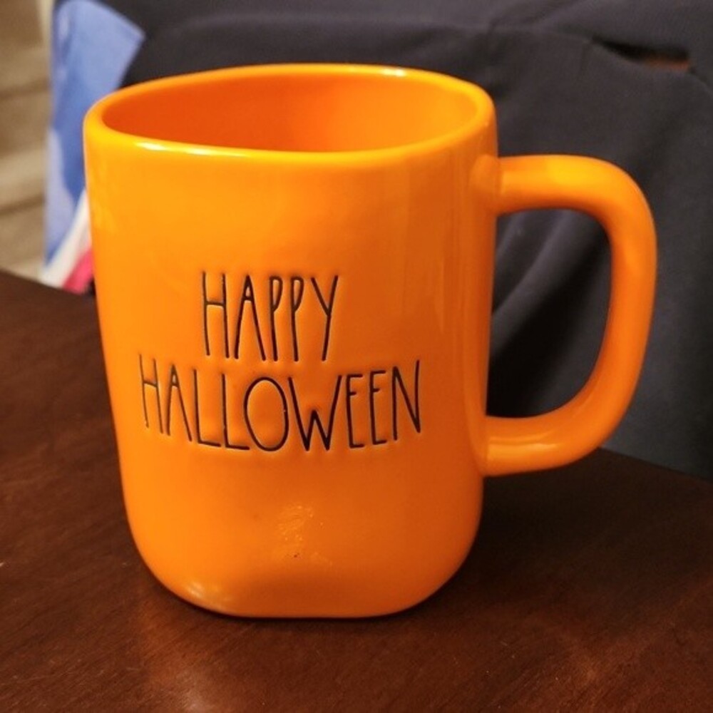 Rae Dunn "Happy Halloween" Orange Mug